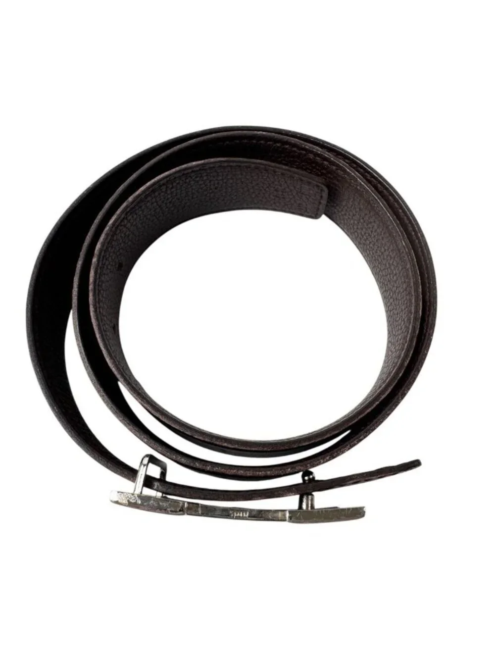 Hermes Constance H Belt Black Brown